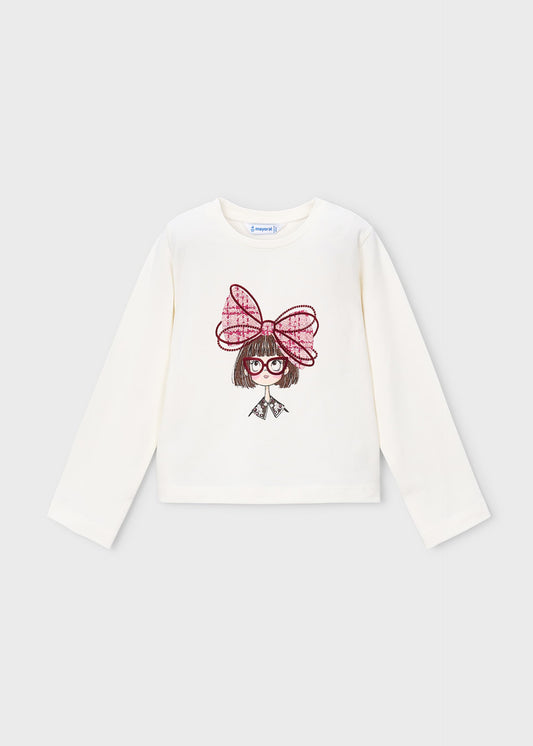 T-Shirt mit Schleife für Mädchen