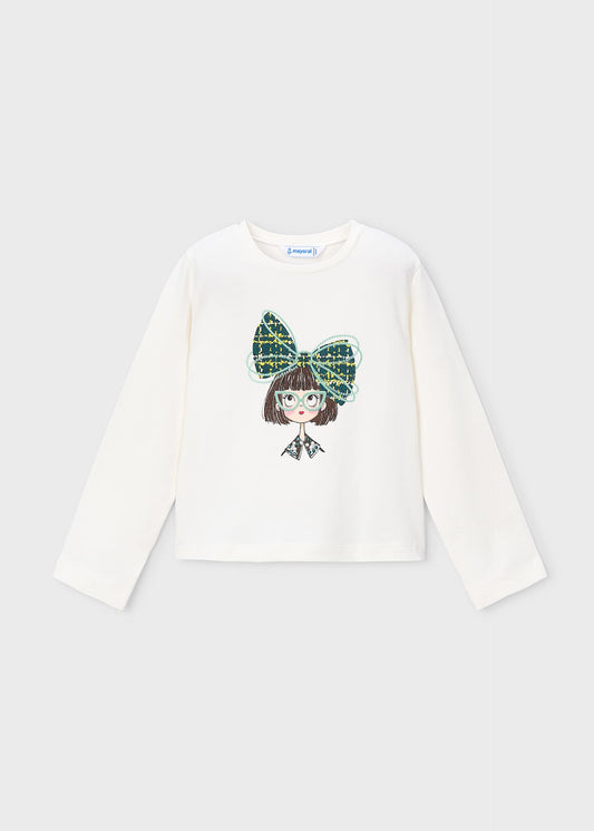 Mädchen-T-Shirt mit Schleife
