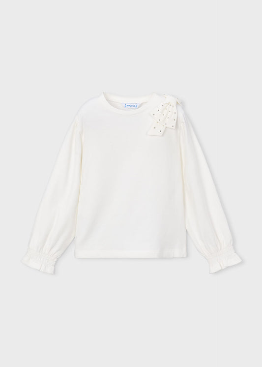 T-Shirt mit Schleife für Mädchen