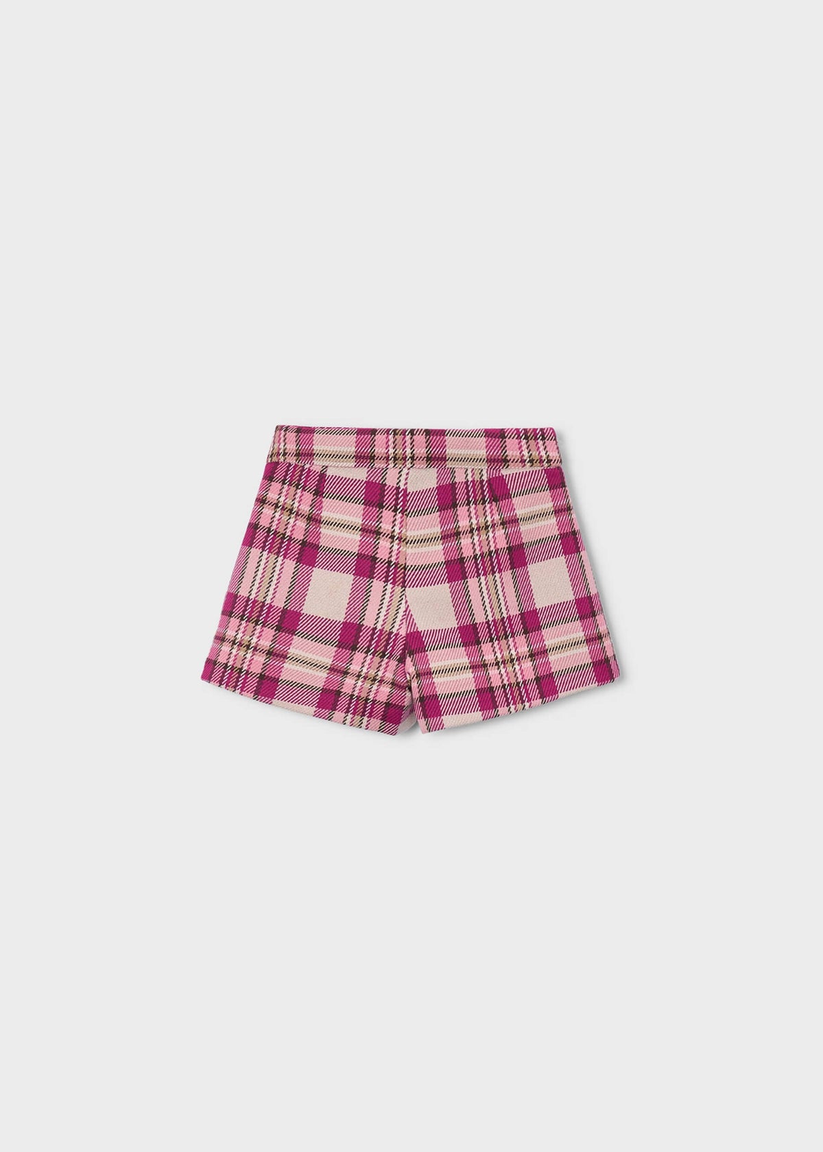 Girls' checked Bermuda shorts