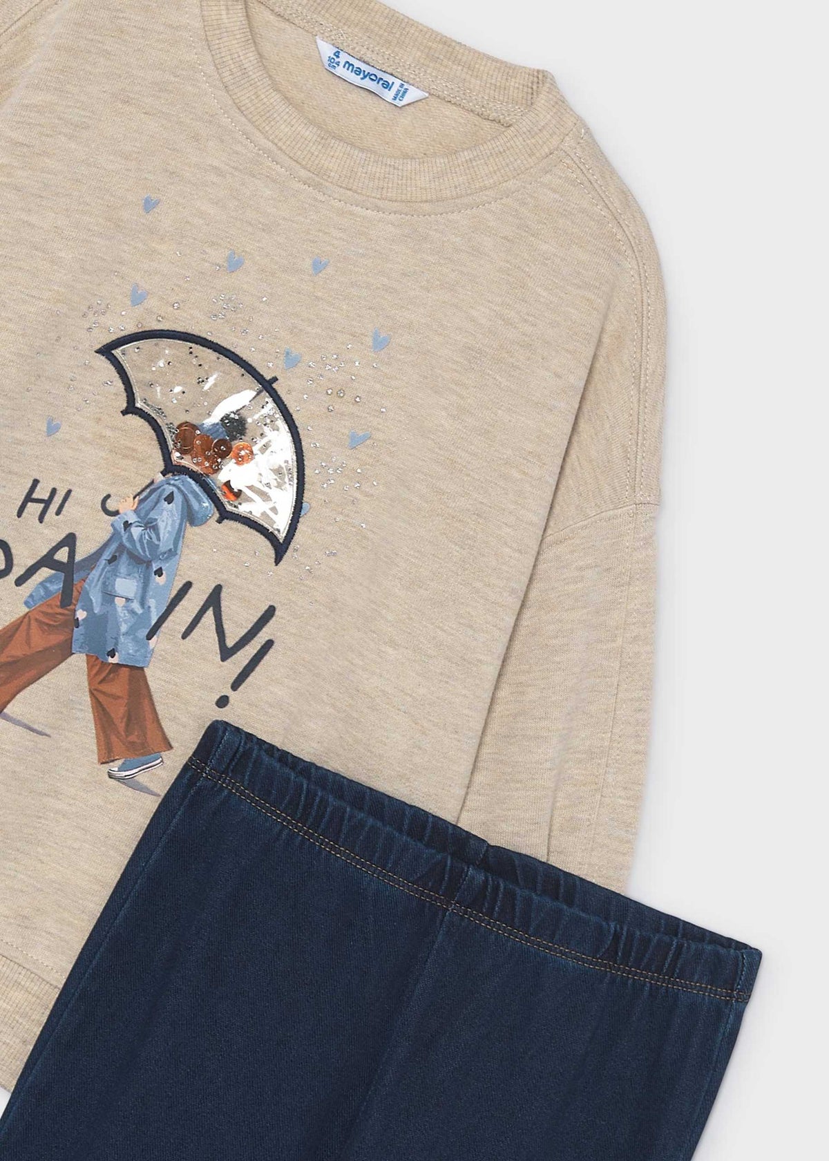 Set aus ausgestellter Leggings und Sweatshirt für Mädchen