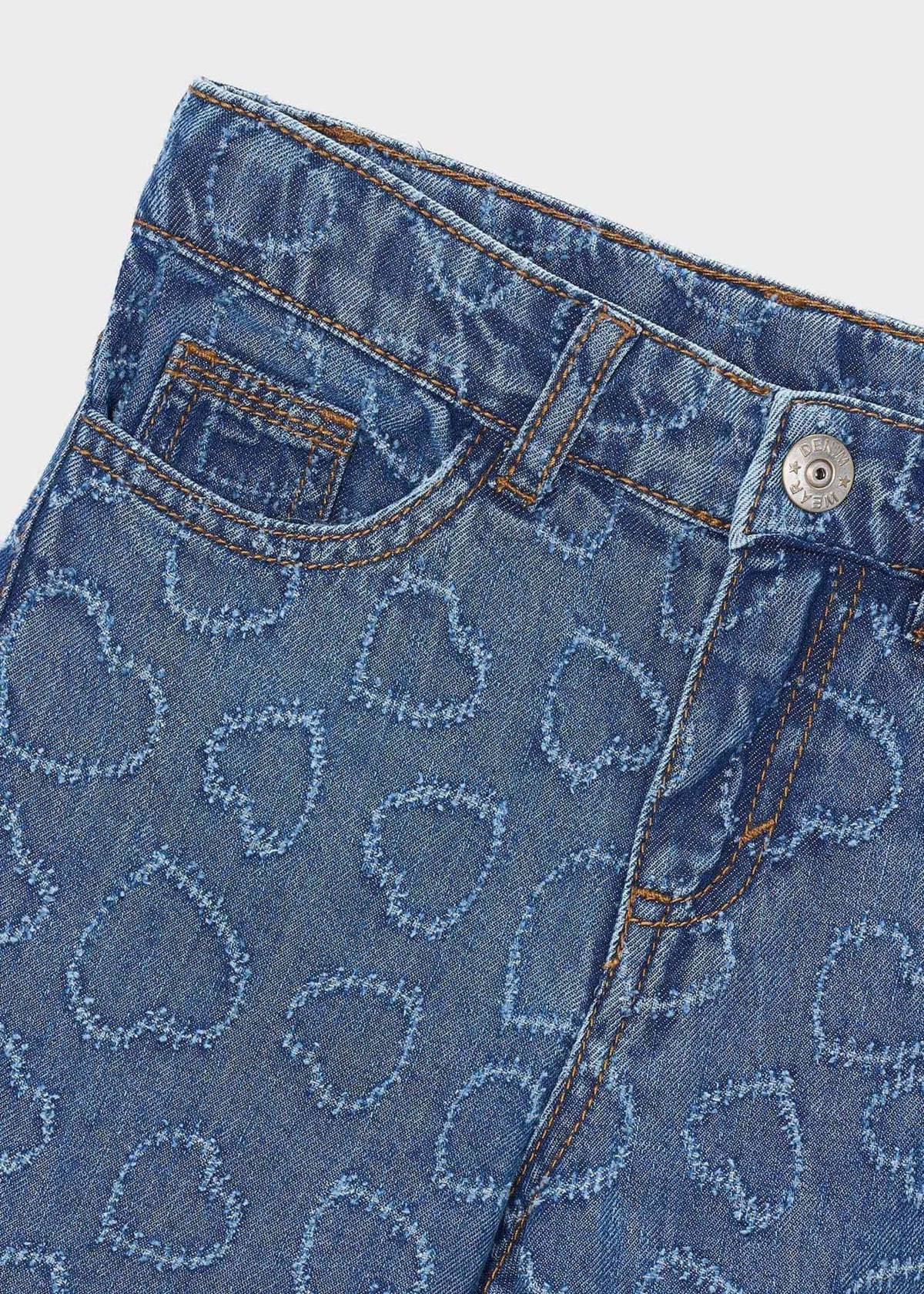 Girls' flowing jeans