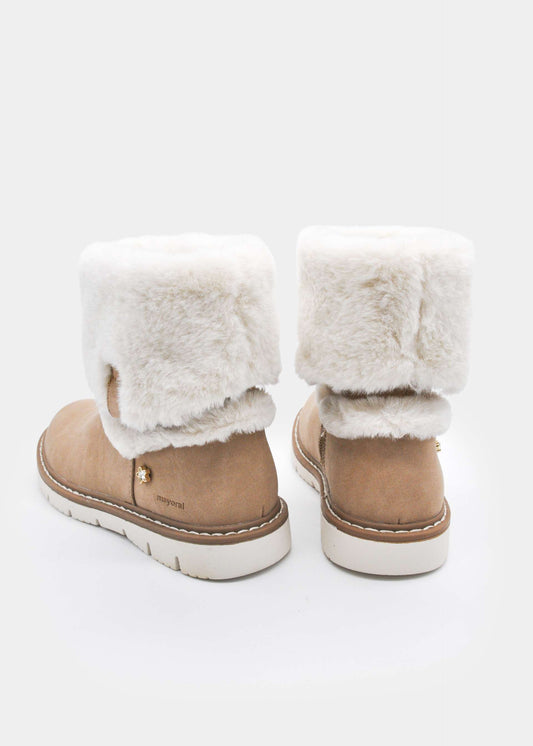 Girls' fur ankle boots