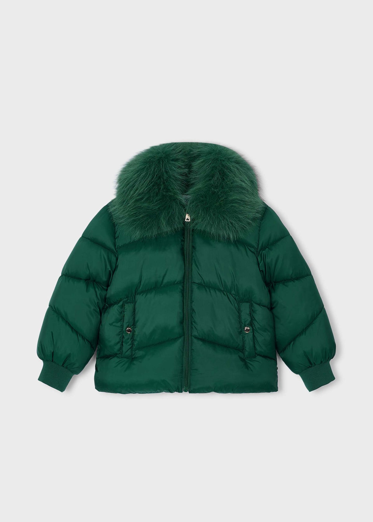 Girls' fur-trimmed coat
