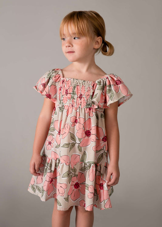 Mädchenkleid mit Wabenmuster