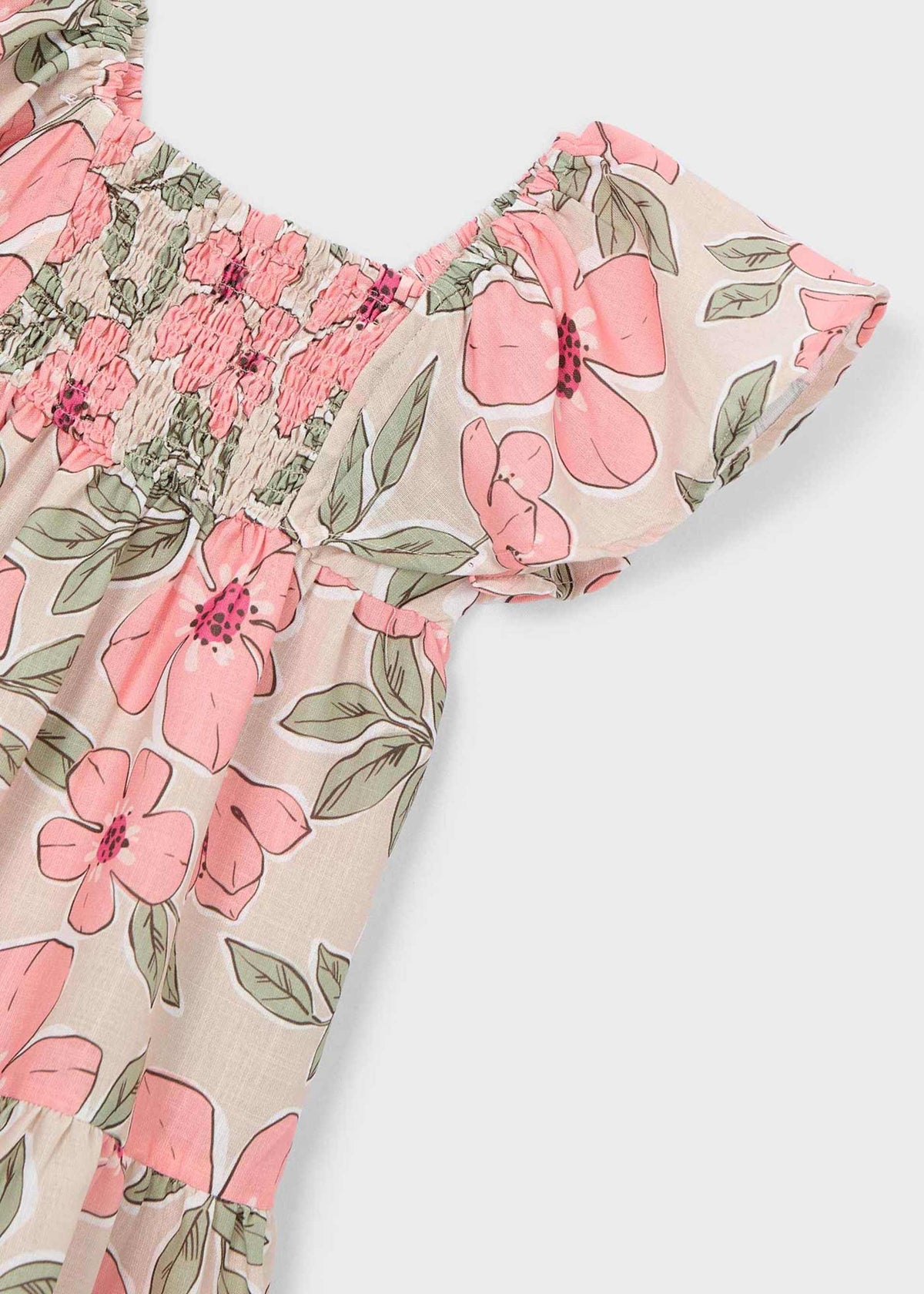 Girl's honeycomb print dress