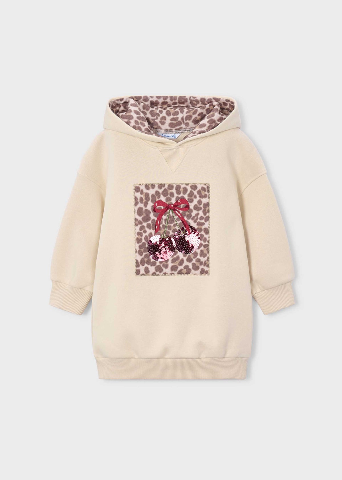 Girls' hooded sweatshirt dress