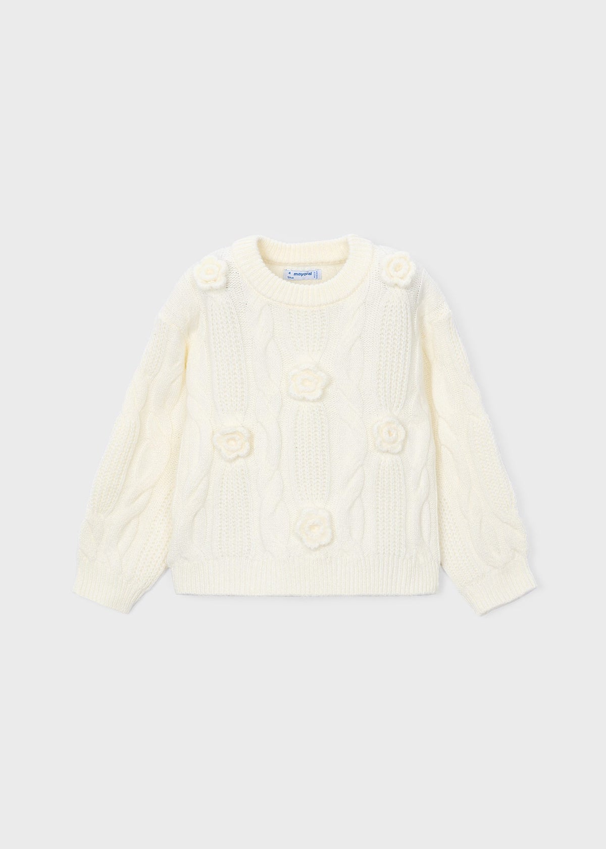Girls' jumper with flower appliqué