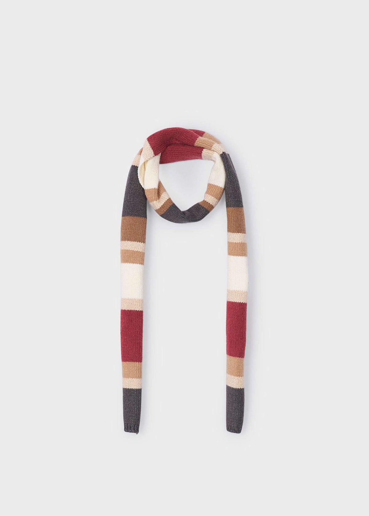 Girls' knitted dress with scarf