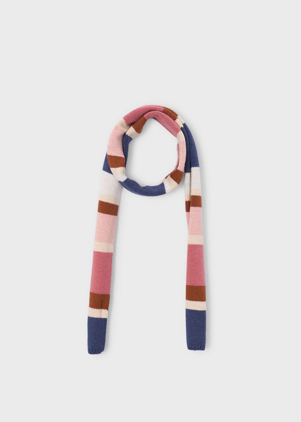 Girls' knitted dress with scarf