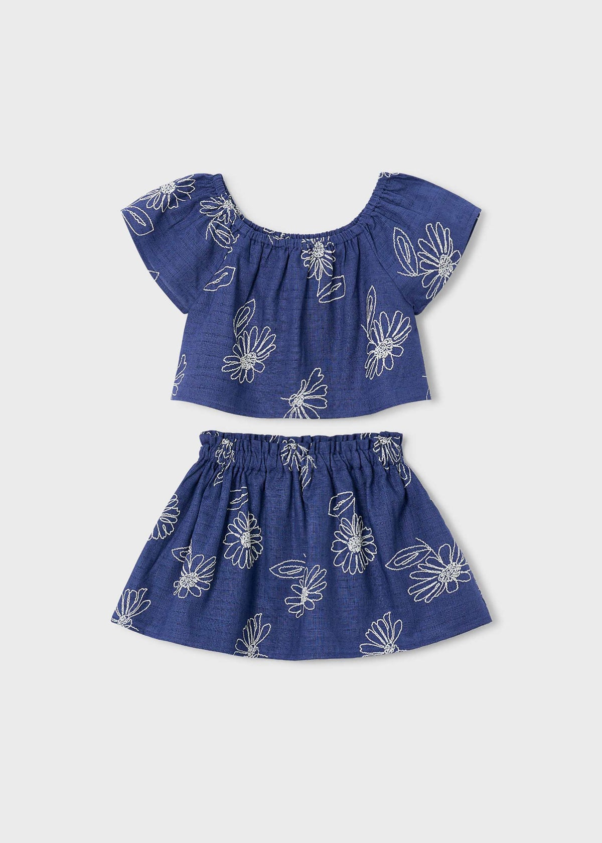 Set aus Leinenrock und T-Shirt für Mädchen