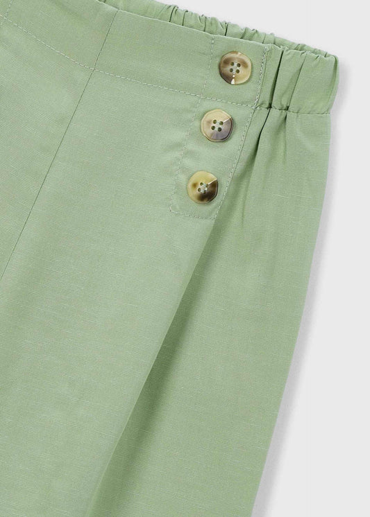 Lange Knopfleisten-Hose für Mädchen
