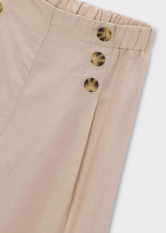 Lange Mädchenhose mit Knopfleiste