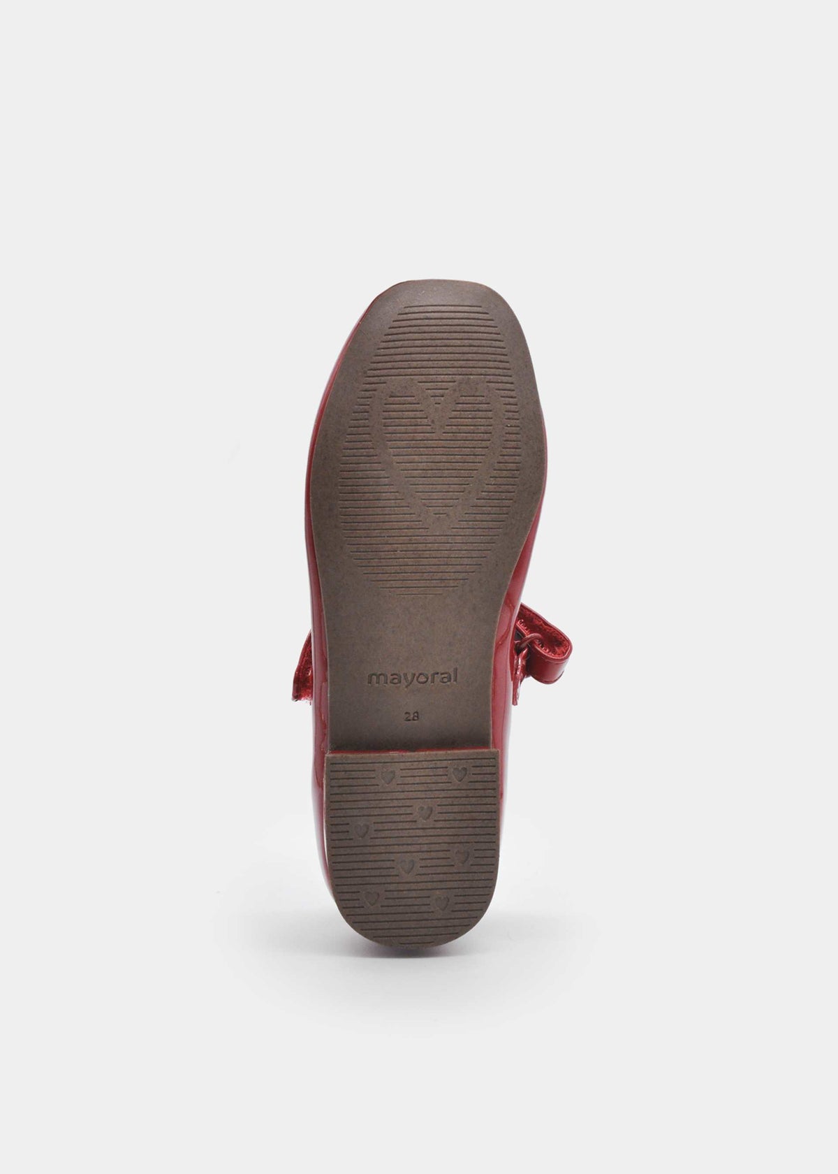 Lack-Spangenschuhe für Mädchen mit einer Blume