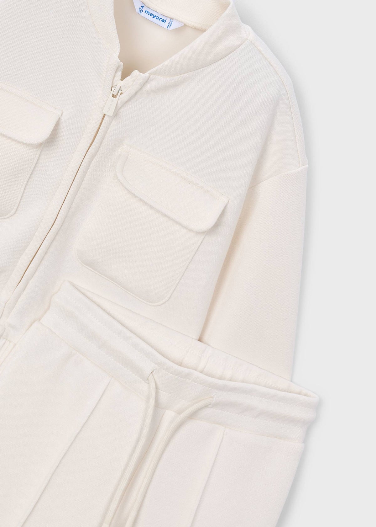 Girls' piqué tracksuit
