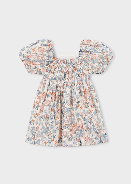 Blumenkleid mit Puffärmeln für Mädchen
