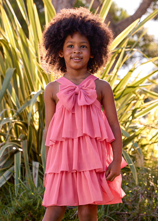 Gerüschtes Bambula-Kleid für Mädchen