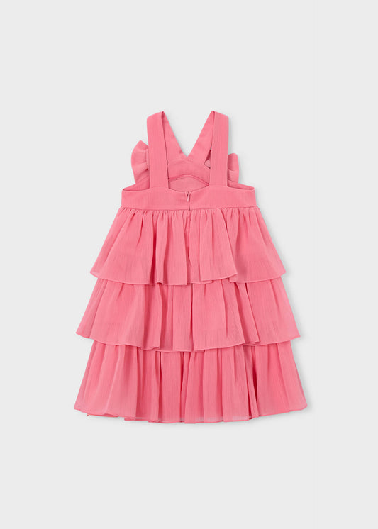 Gerüschtes Bambula-Kleid für Mädchen