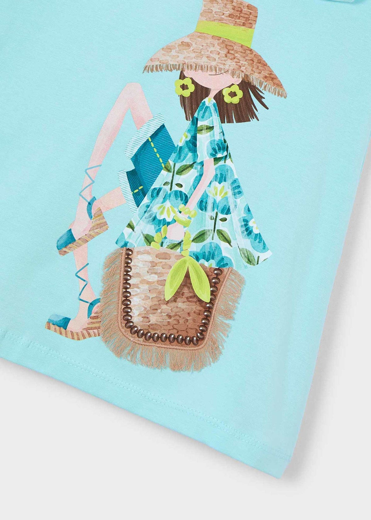 Girl's ruffled knit dress