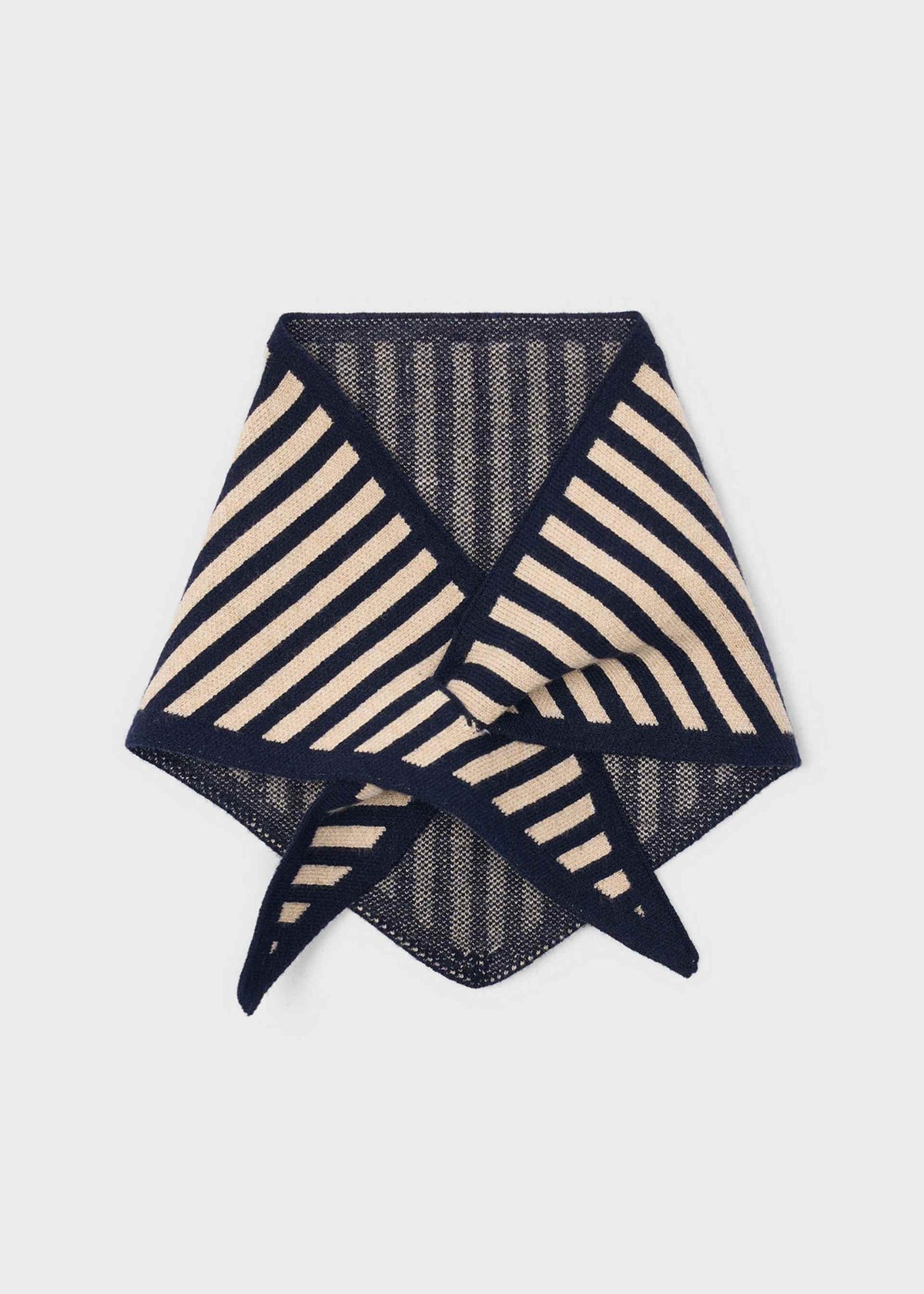 Girls' striped jumper with a scarf