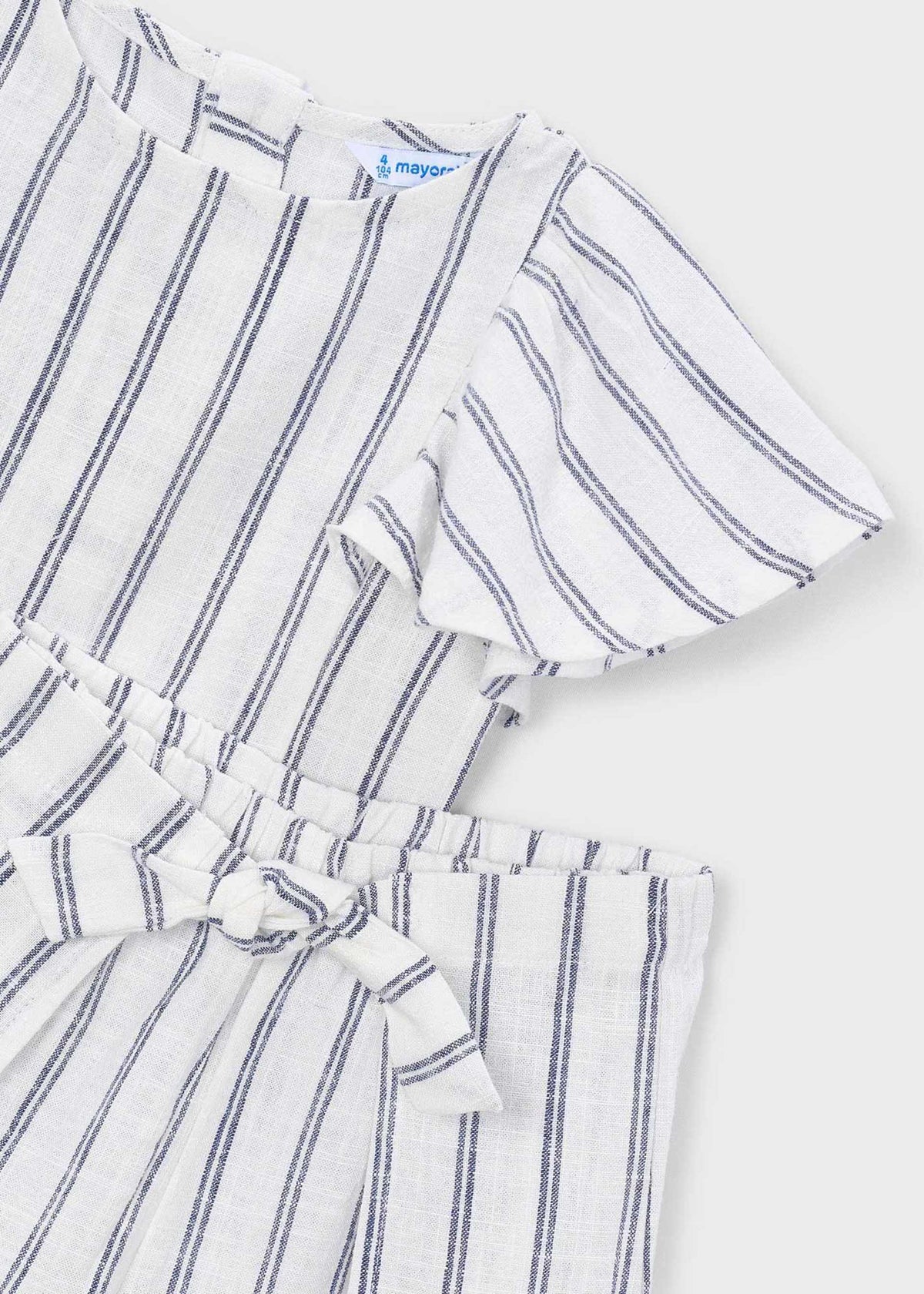 Girls' striped skirt and blouse set