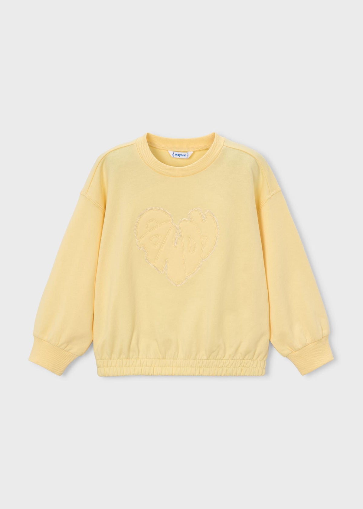 Girls' sweatshirt with embroidered letters