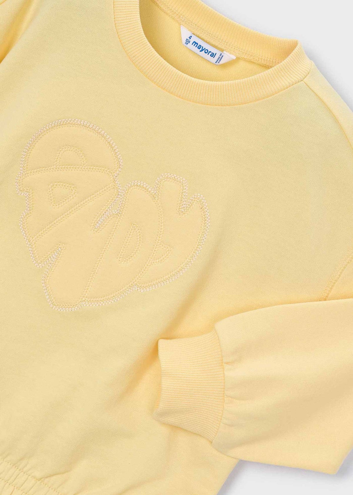 Girls' sweatshirt with embroidered letters
