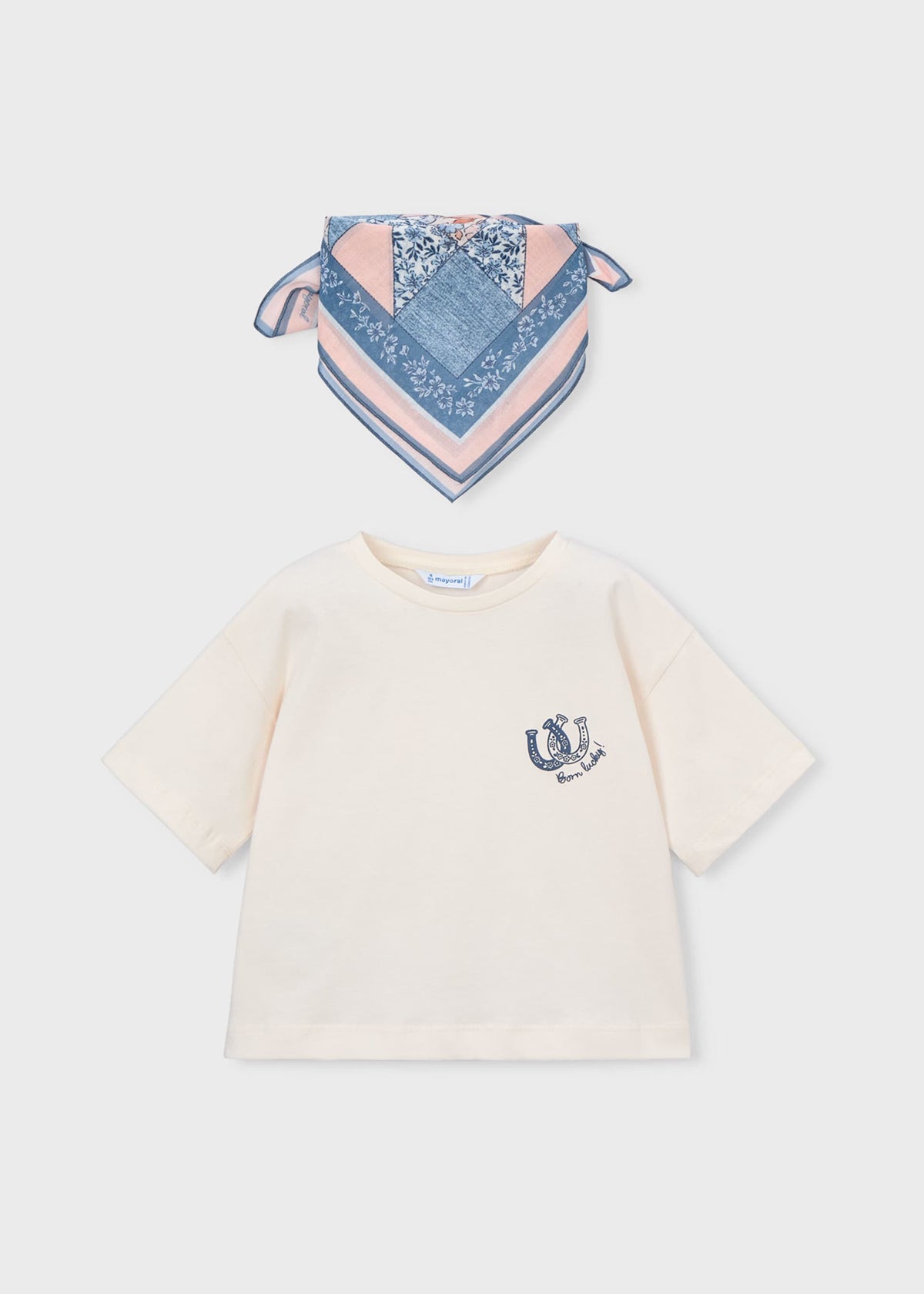 Mädchen-T-Shirt mit aufgedrucktem Schal