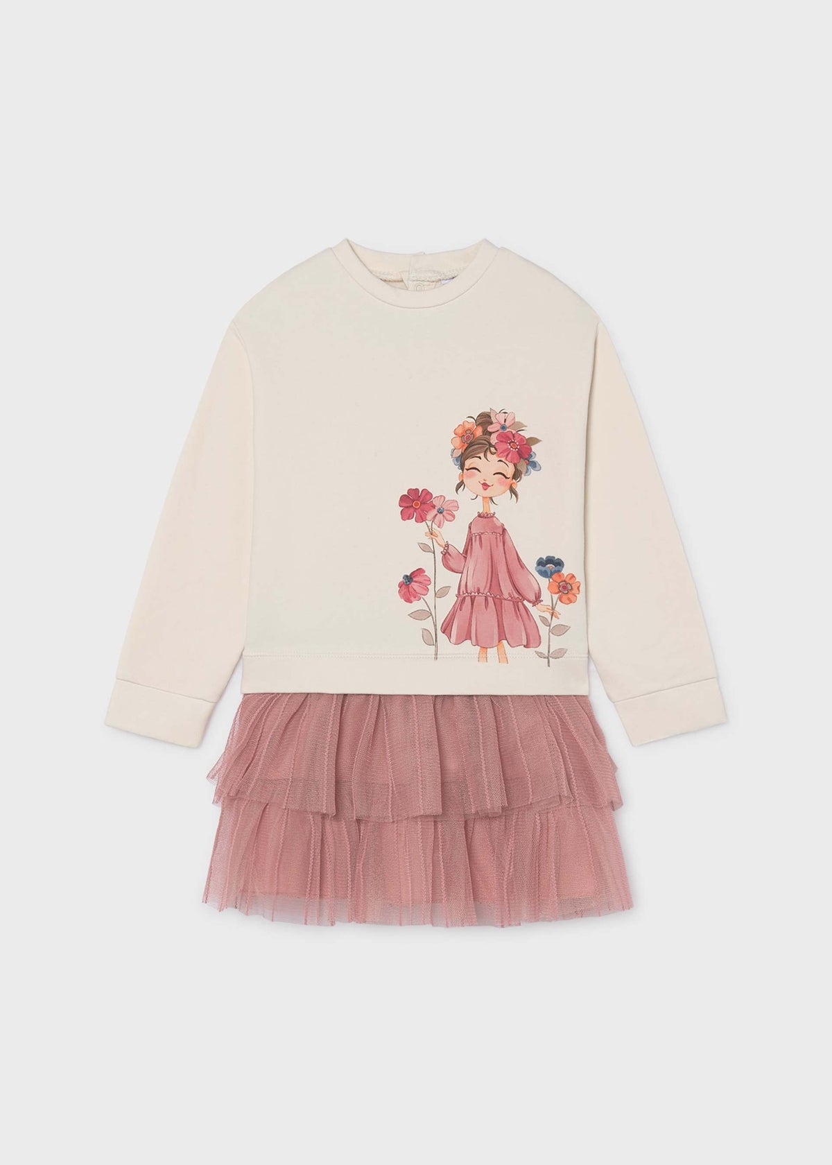 Girls' tulle mix dress
