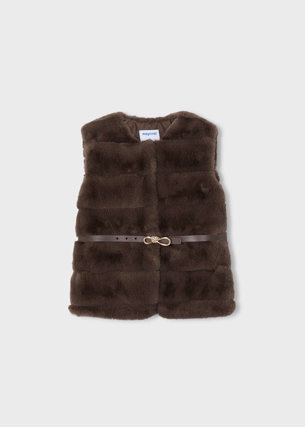 Girls' waistcoat with fur trim