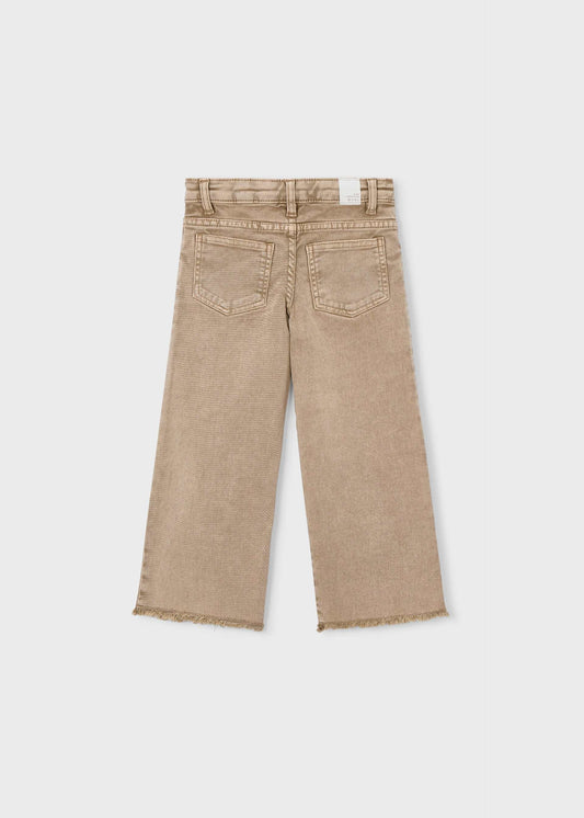 Mädchen-Twillhose mit weitem Bein