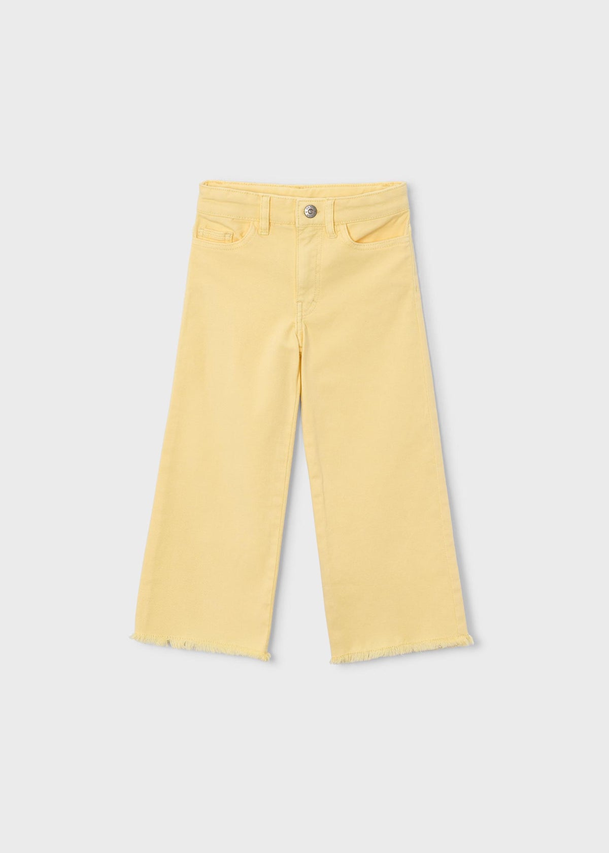 Girls wide leg twill trousers