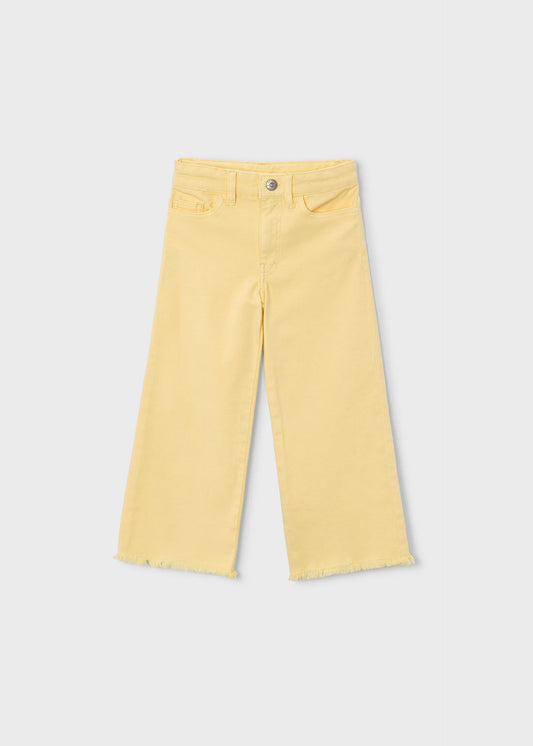 Mädchen-Stoffhose mit weitem Bein