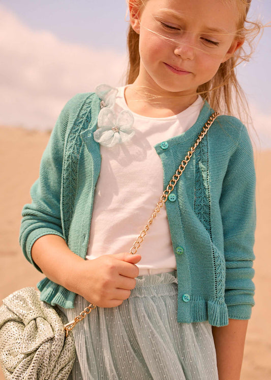 Knit cardigan girl