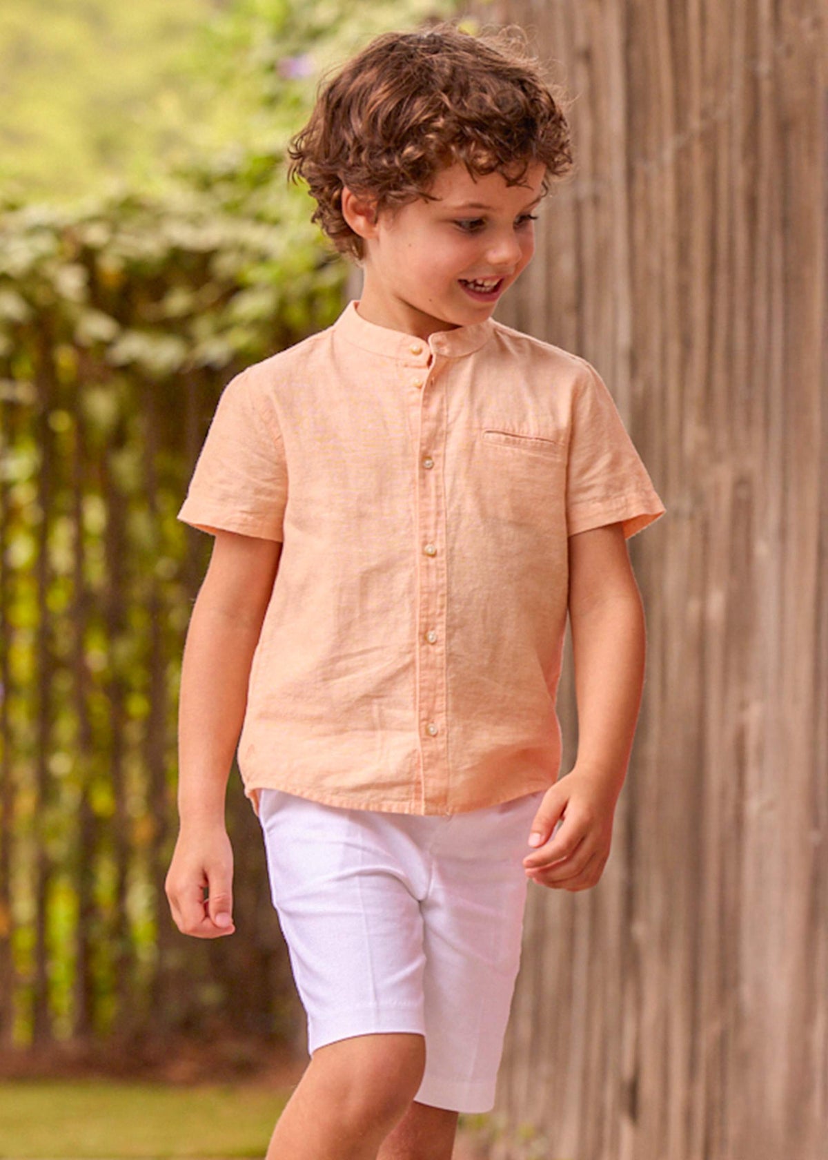 Linen Bermuda shorts for boys