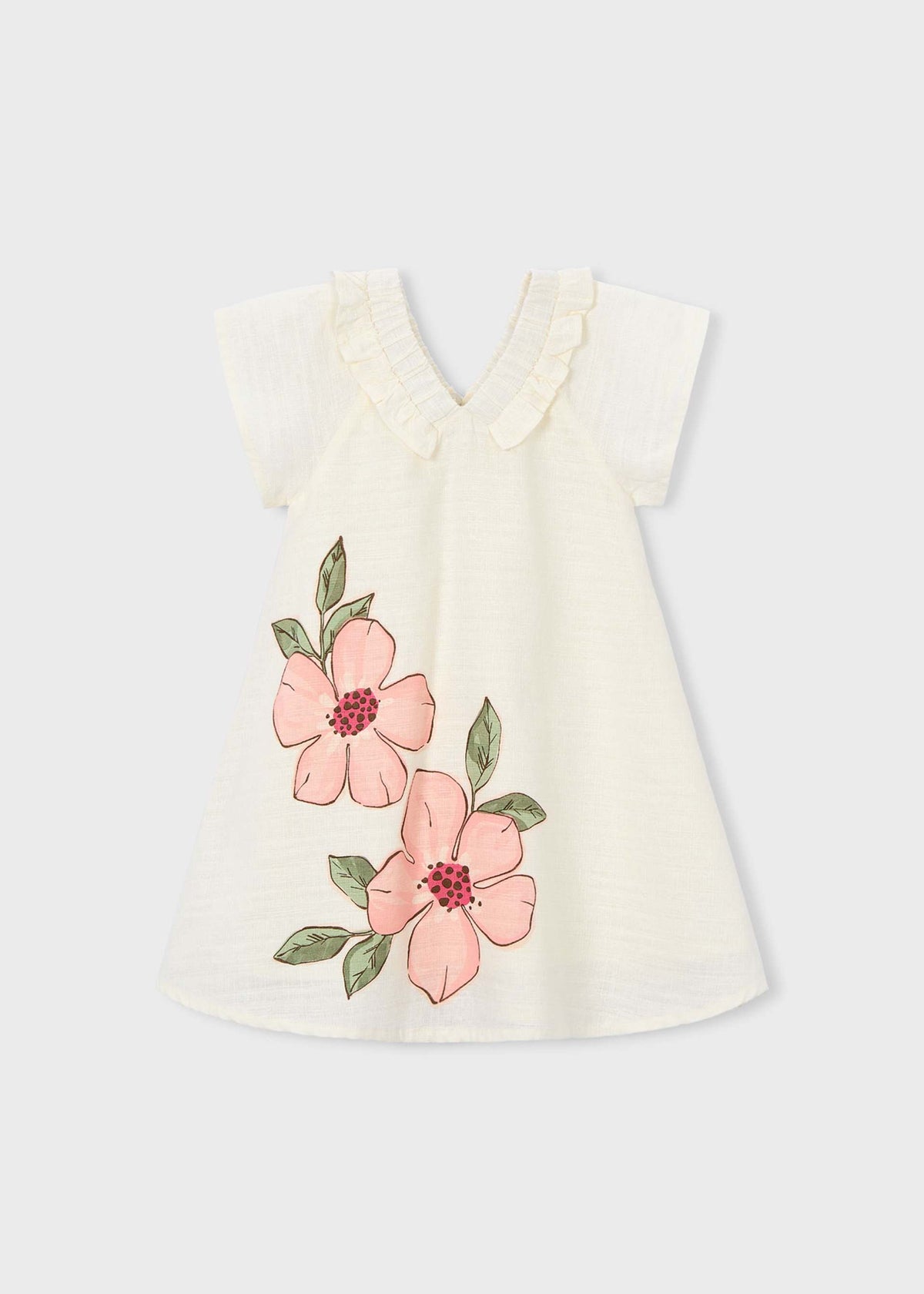 Blumenkleid aus Leinen für Mädchen