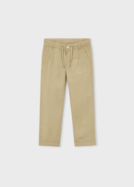 Linen relaxed long trousers boy