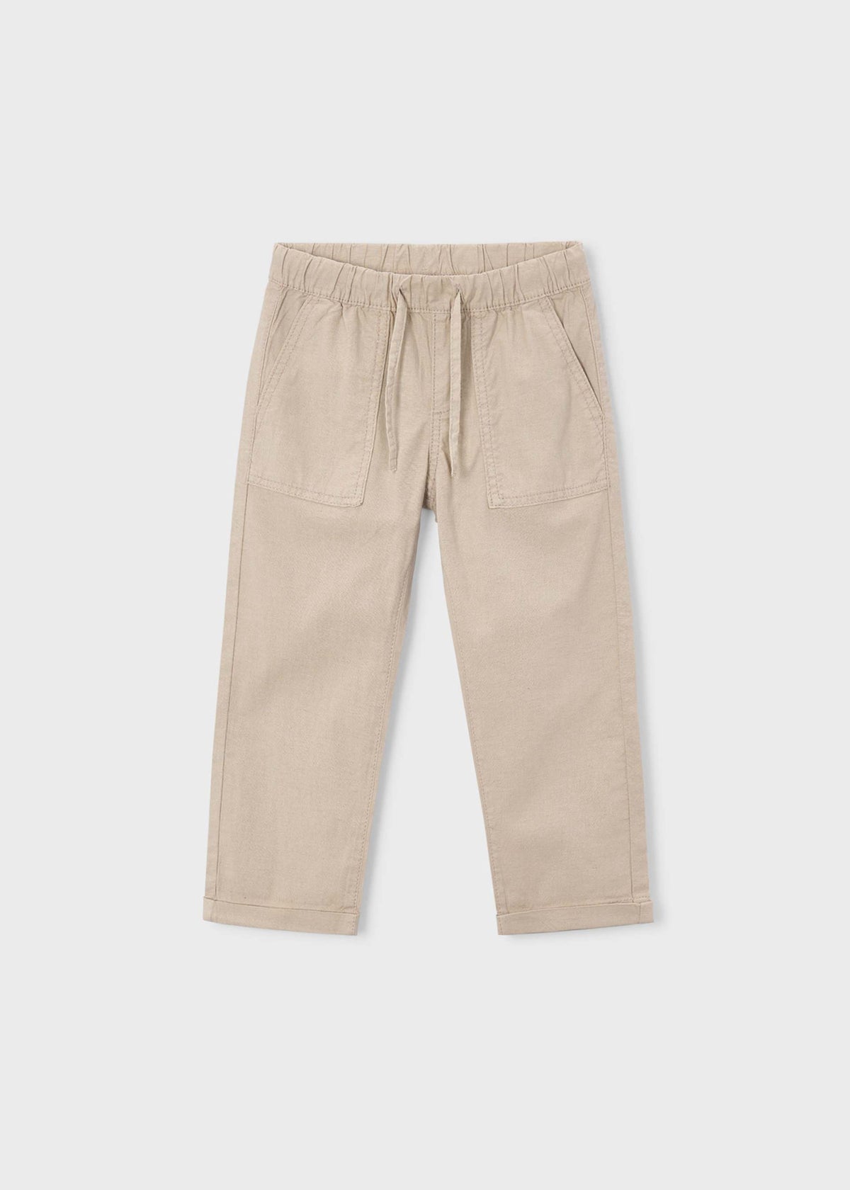 Long jogger trousers with linen for boys