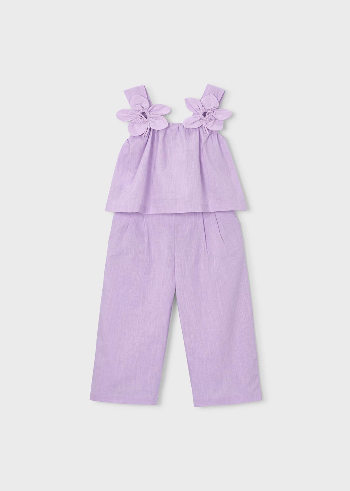 Set aus langer Hose und Blumenbluse für Mädchen
