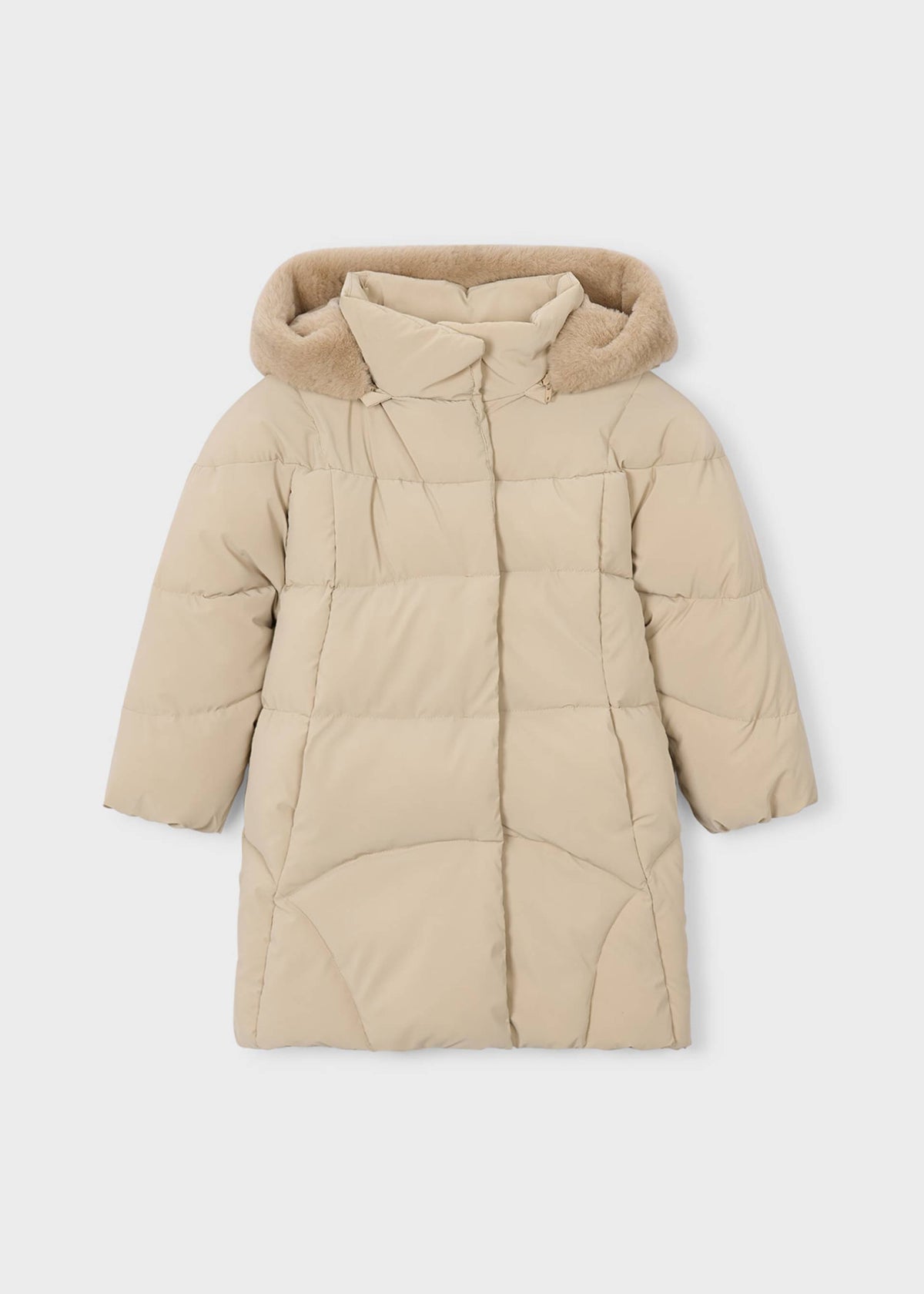 Long quilted coat for girls