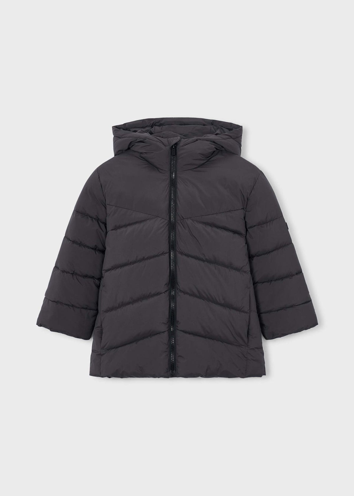 Long quilted jacket for boys