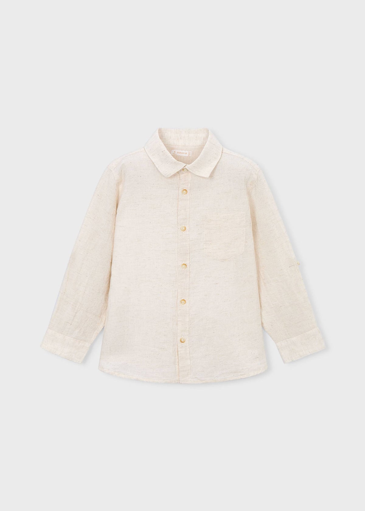 Long-sleeved linen shirt for children
