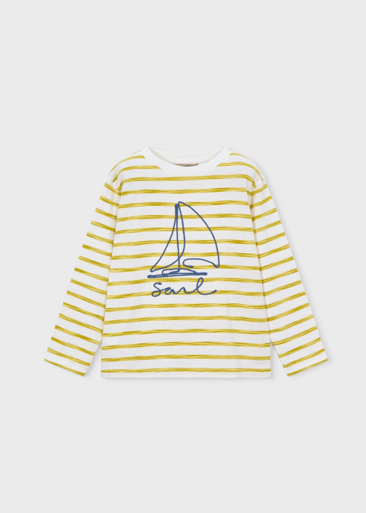 Long-sleeved striped boat T-shirt for boys
