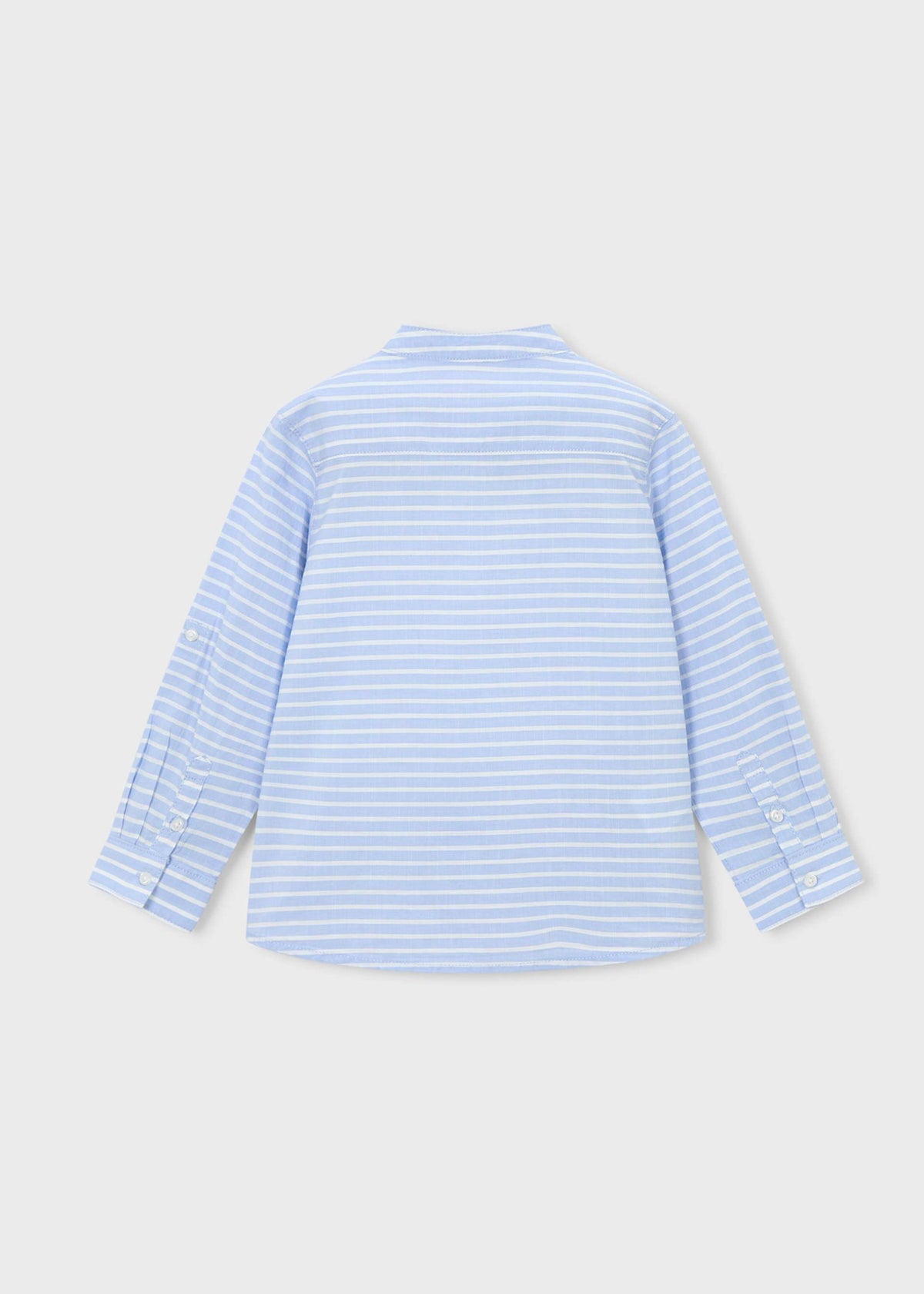 Langarm-Streifenshirt mit Stehkragen für Kinder