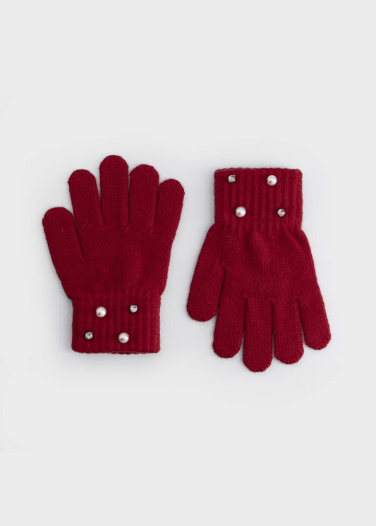 Pearl gloves for girls