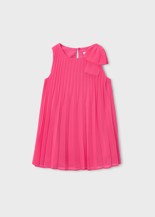 Plissiertes Kleid mit Schleife für Mädchen