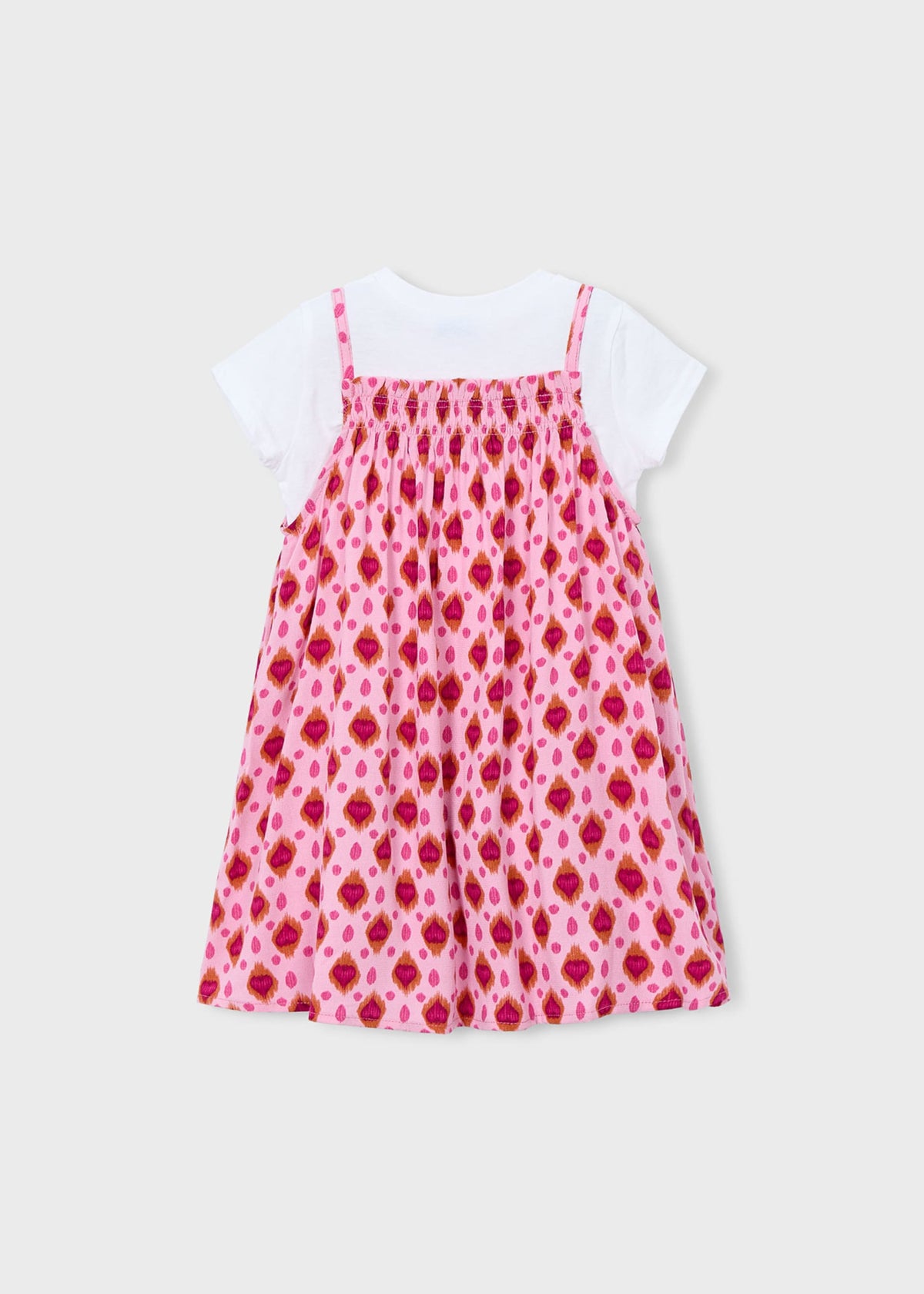 Print combination dress girl