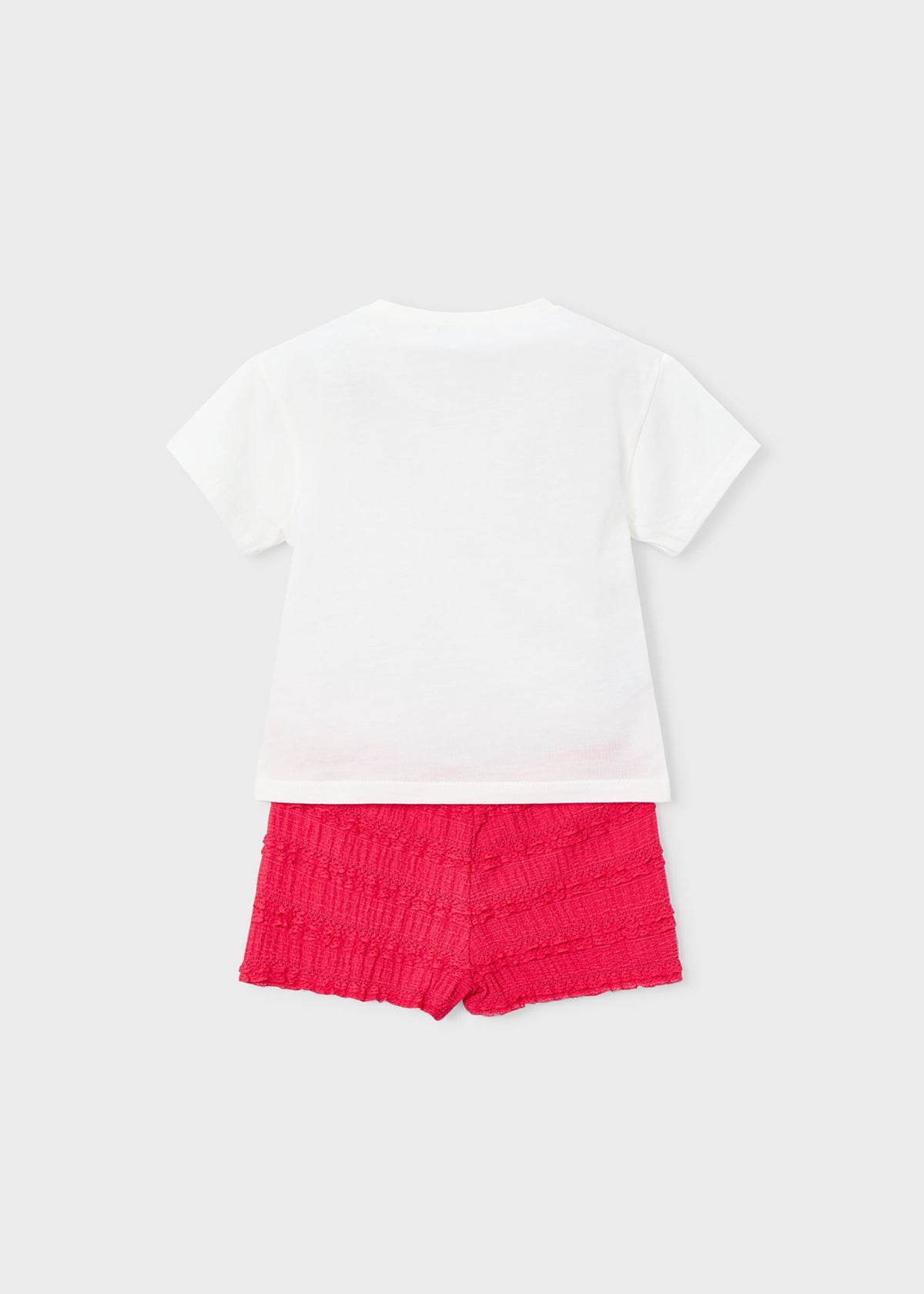 Print short set girl with ruffles