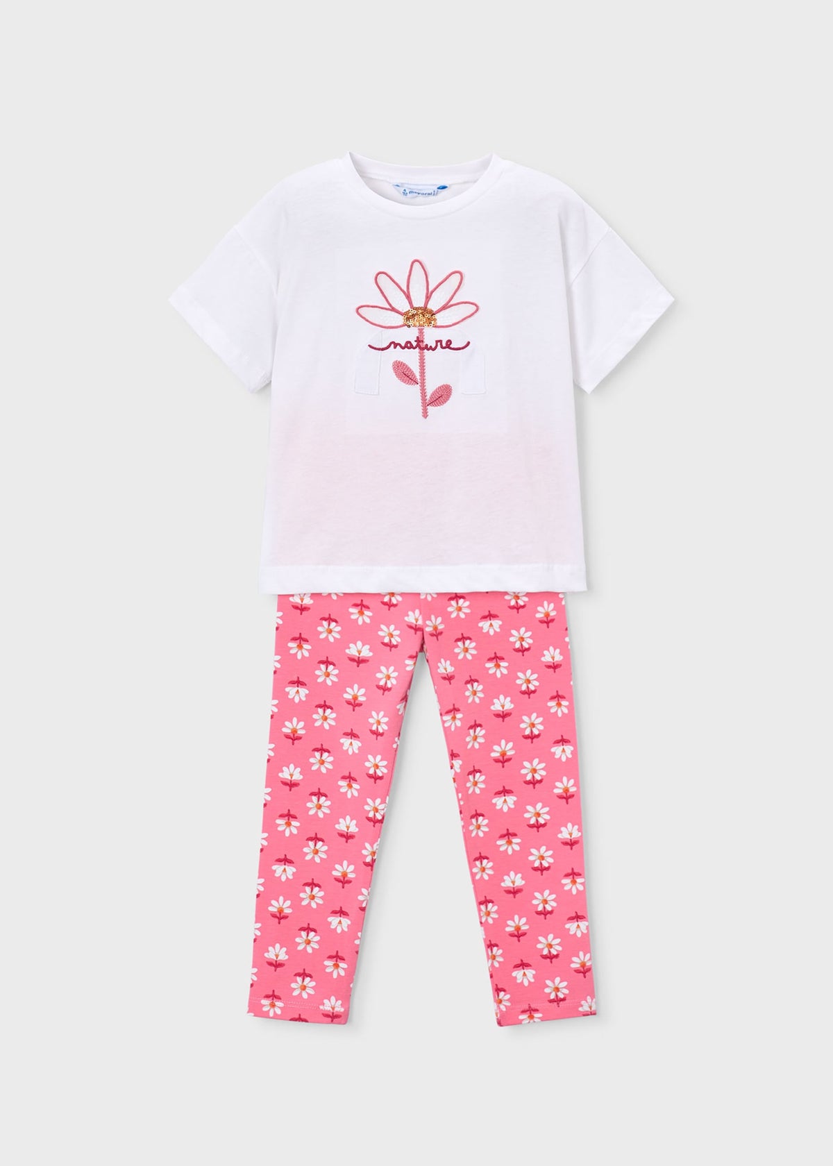 Set aus bedruckten Leggings und T-Shirt für Mädchen