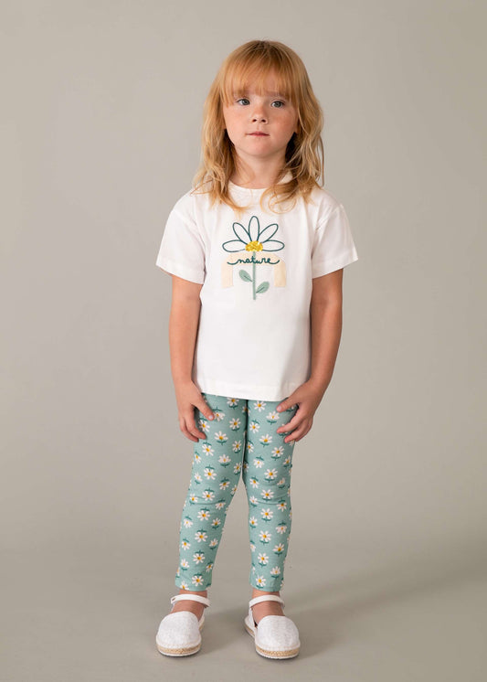 Set aus bedruckten Leggings und T-Shirt für Mädchen